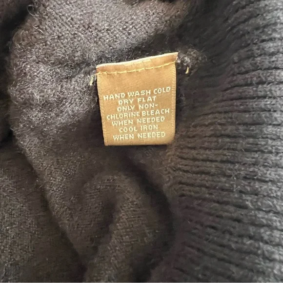 Vintage Katherine Kelly Chocolate Brown Cashmere Dolman Sweater Size Large - Picture 7 of 16